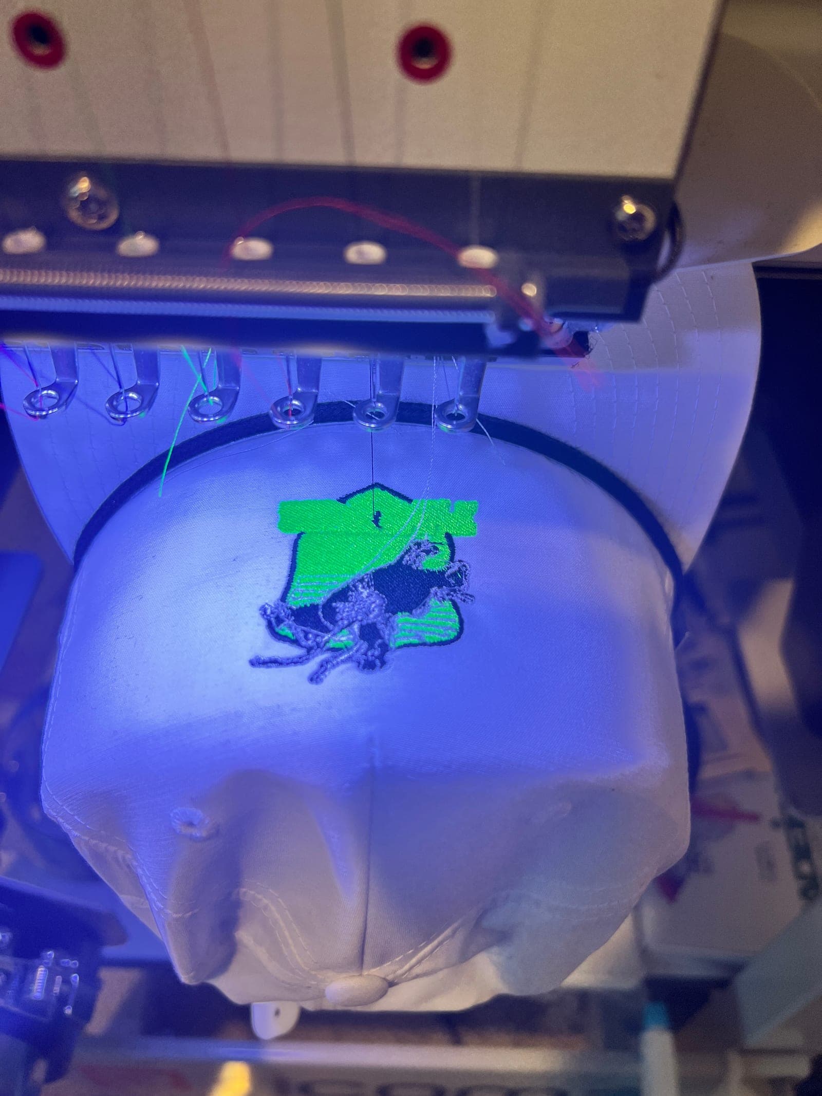 Fresh Off The Machine — Embroidery In Progress